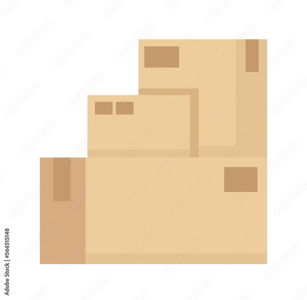 Poster Specialized moving boxes for clothes storage semi flat color vector objects. Editable items. Full sized elements on white. Simple cartoon style illustration for web graphic design and animation