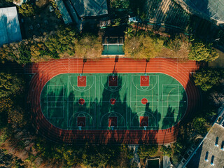 Sports Stadium Viewed from Above