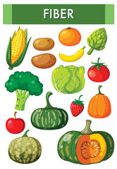 Vegetables and fruits fiber foods group