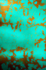 Fototapeta na wymiar Rusted turquoise metal. Background. Generative AI