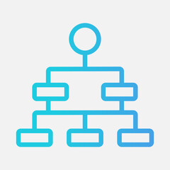 Obraz premium Hierarchy icon in gradient style, use for website mobile app presentation