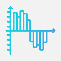 Gantt chart icon in gradient style, use for website mobile app presentation