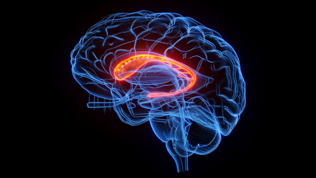 3D rendered medical illustration of the caudate nucleus