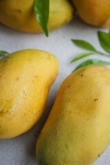 Naklejka na ściany i meble Stock photo of fresh yellow mango