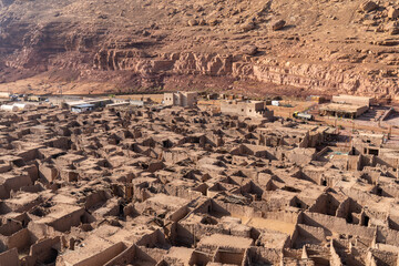 Alula Old Town, Alula City Overview, Saudi Arabia, Horizontal View. 900 years old Town in Saudi...