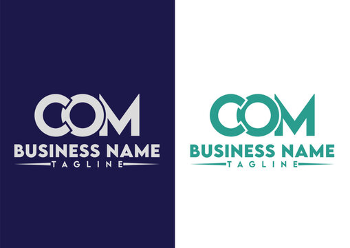 Letter COM logo design vector template, COM logo