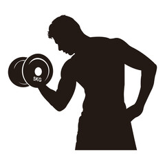 silhouettes of people or silhouettes of people exercising and fitness