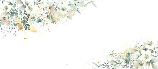 つつじ　野花　水彩　背景　ベクター