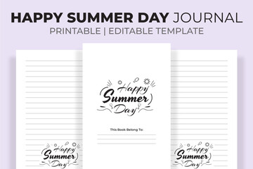 Happy Summer Day Journal