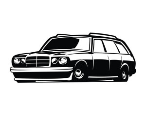 Obraz premium American classic muscle car. isolated white background view from side. Best for badge, emblem, icon, sticker design. available eps 10.