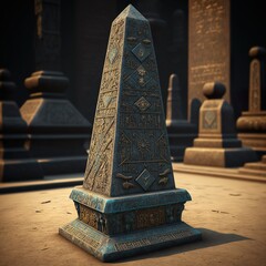 Egyptian obelisks symbols - obrazy, fototapety, plakaty