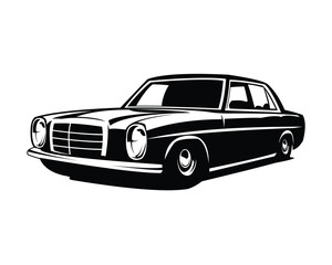 Obraz na płótnie Canvas Luxury classic car logo silhouette vector concept isolated badge emblem