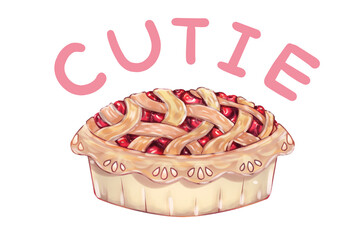 Cutie-pie icon with no background for decoration