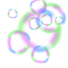 Transparent rainbow soap bubble