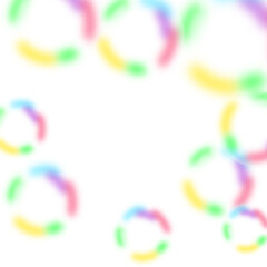 Transparent rainbow soap bubble