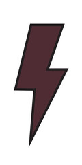 Thunder and bolt lighting flash icon, electric power symbol