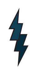 Thunder and bolt lighting flash icon, electric power symbol