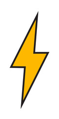 Thunder and bolt lighting flash icon, electric power symbol