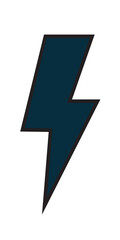 Thunder and bolt lighting flash icon, electric power symbol