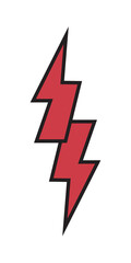 Thunder and bolt lighting flash icon, electric power symbol