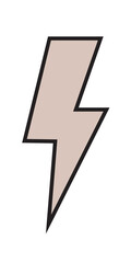 Thunder and bolt lighting flash icon, electric power symbol