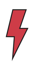 Thunder and bolt lighting flash icon, electric power symbol
