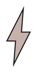 Thunder and bolt lighting flash icon, electric power symbol