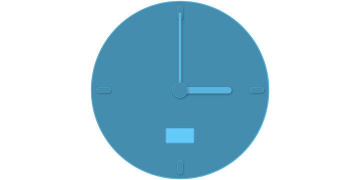 illustrazione con quadrante di orologio rotondo su sfondo trasparente