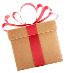 Gift box with red bow