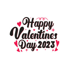 Happy valentines day black color design with white background.
