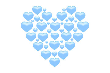 立体ハートのイラスト