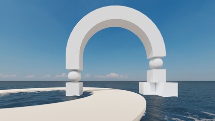 Obraz na płótnie Canvas Architecture background toy construction city from geometric shapes 3d render