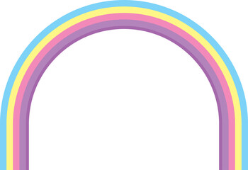 pastel rainbow arch
