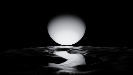 moon over water