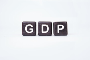 Text GDP, gross domestic product symbol. Business and growth of GDP, gross domestic product concept