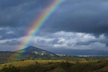 Rainbow in mountain