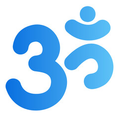 om gradient icon