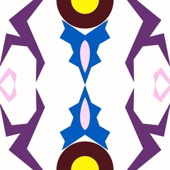 Coloring in blue, brown, pink and yellow, design, fabric patterns, is used as background image.