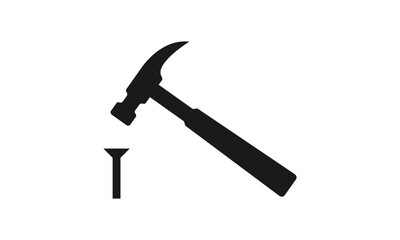 Nail construction tool icon