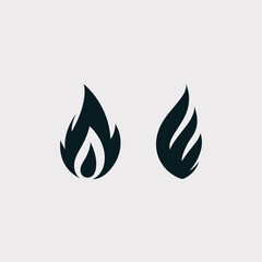 Fire Silhouette Symbol Vector Icon Illustration. Fire Silhouette Icon Concept White Isolated. Silhouette Style Suitable for Web Landing Page, Banner, Flyer, Sticker