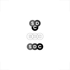 SDC connected circle logomark design