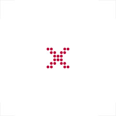 X logo dots connected design