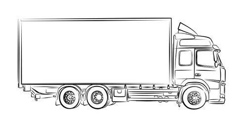 The sketch of a big truck.
- 566531786
