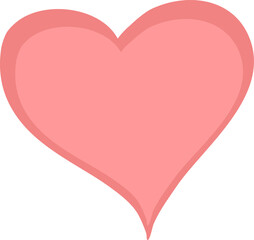 Valentine's day icon, vector, cartoon illustration. Beautiful pink heart. It can be used for social media content, greeting cards and presentations