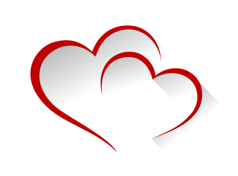 Symbol of the stylized red hearts.