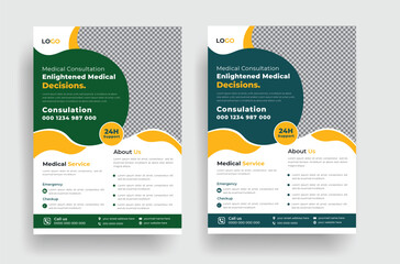Business Medical flyer design template 