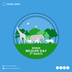 Vector illustration for World Wildlife Day