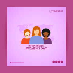 Vector illustration for International Women's Day 8 March background