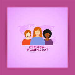 Vector illustration for International Women's Day 8 March background