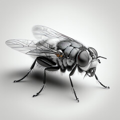 Fototapeta premium fly on grey background